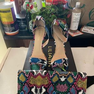 Spring Time Sandal Pumps with matching Clutch